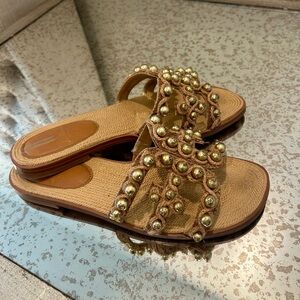 Sam Edelman Women?s Bay Classic Slide Sandal, Cuoio Pearl,9.5